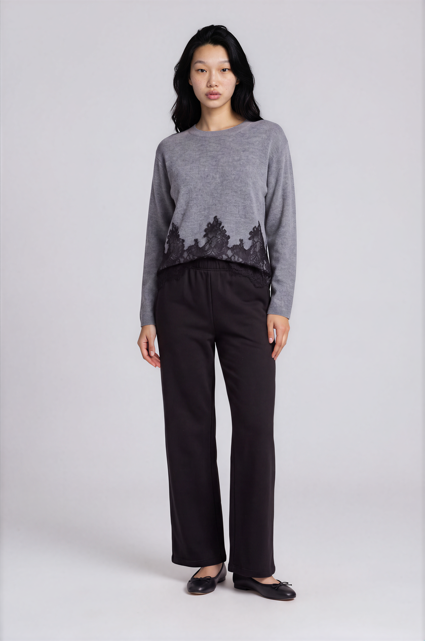 Cashmere Lace Trim Sweater