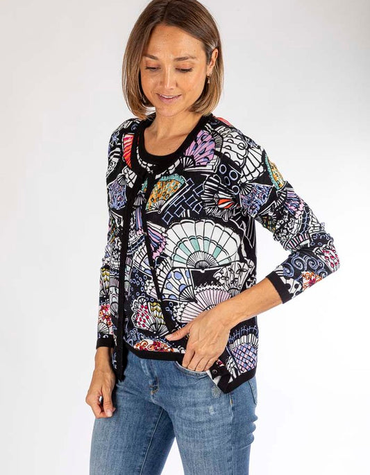 Art Deco Fan Patterned Twin Set