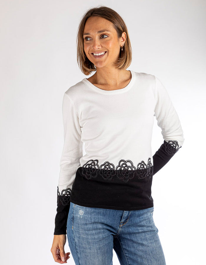 Coco Chanel Inspired Beaded Sweater