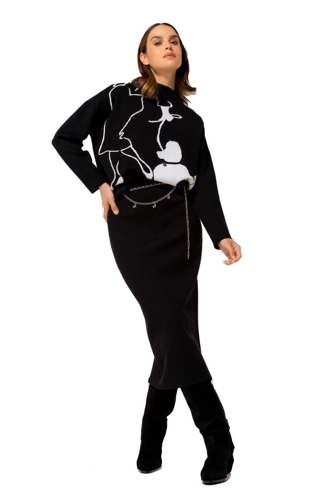 Mock Neck Poodle Sweater