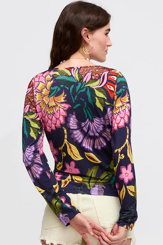 Rouched Jungle Fever Jersey Top