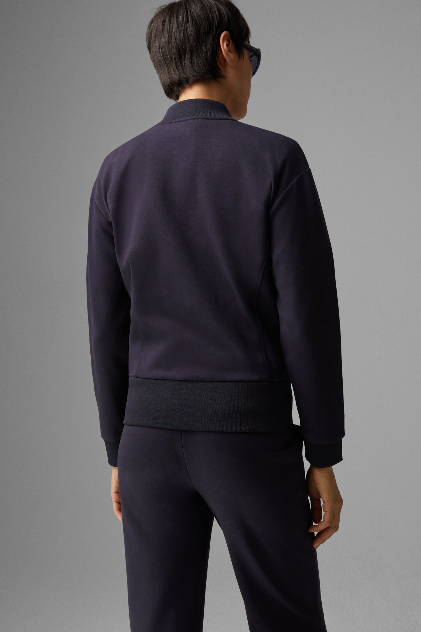 Floral Embroidered Sweatshirt Jacket