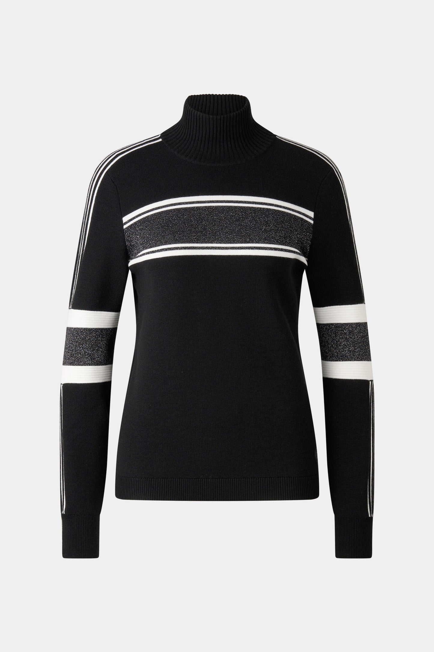 Sparkle Detailed Athleisure Mock Neck Sweater