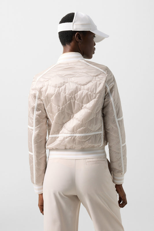Wave Quilted Bomber Jacket