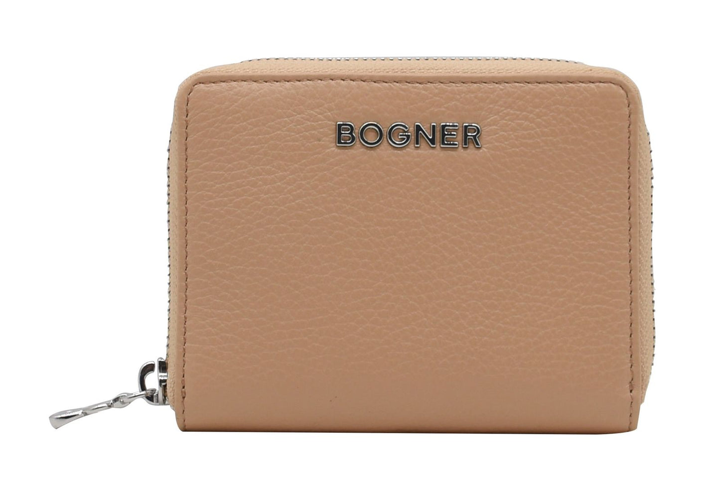 Grained Leather Zip Wallet