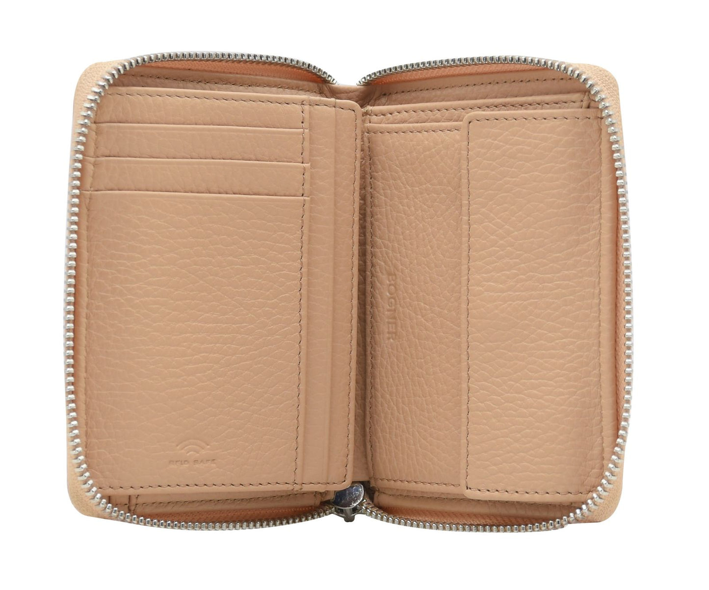 Grained Leather Zip Wallet