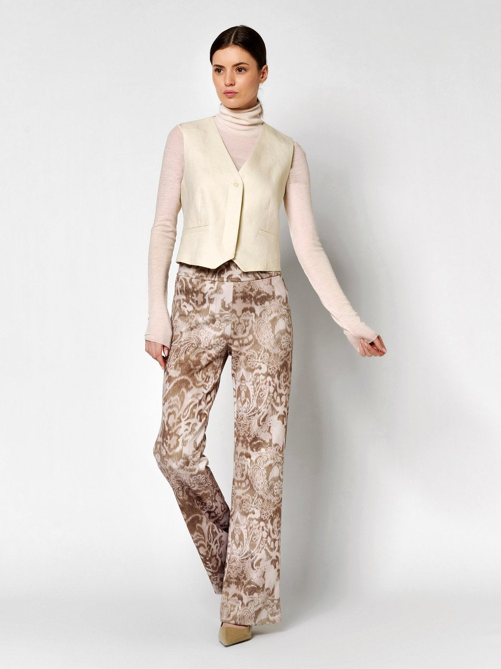 Paisley Dream Flared Pull-On Pants