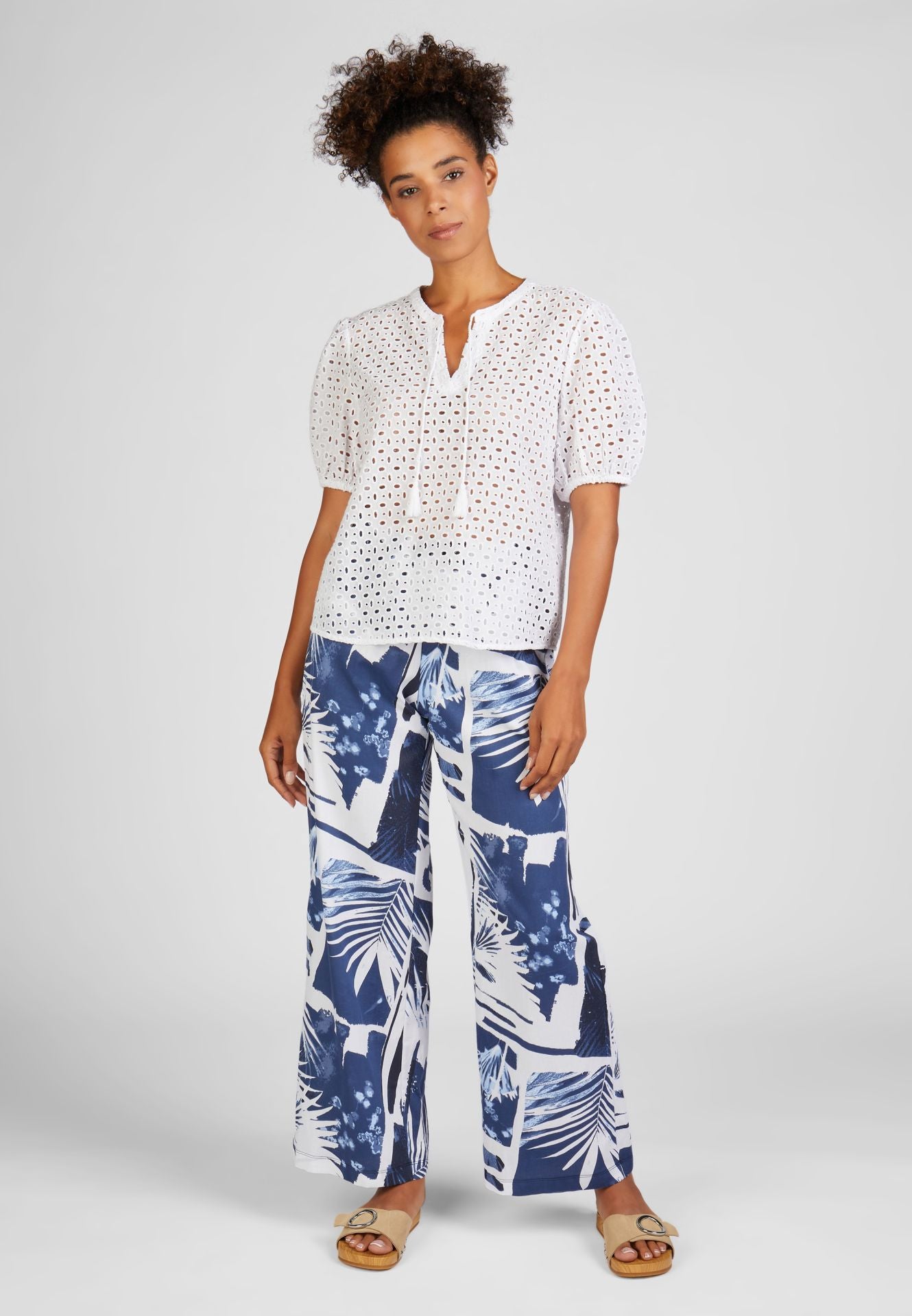 Eyelet Detailed Cotton Shirt