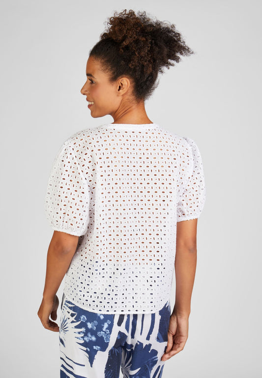 Eyelet Detailed Cotton Shirt