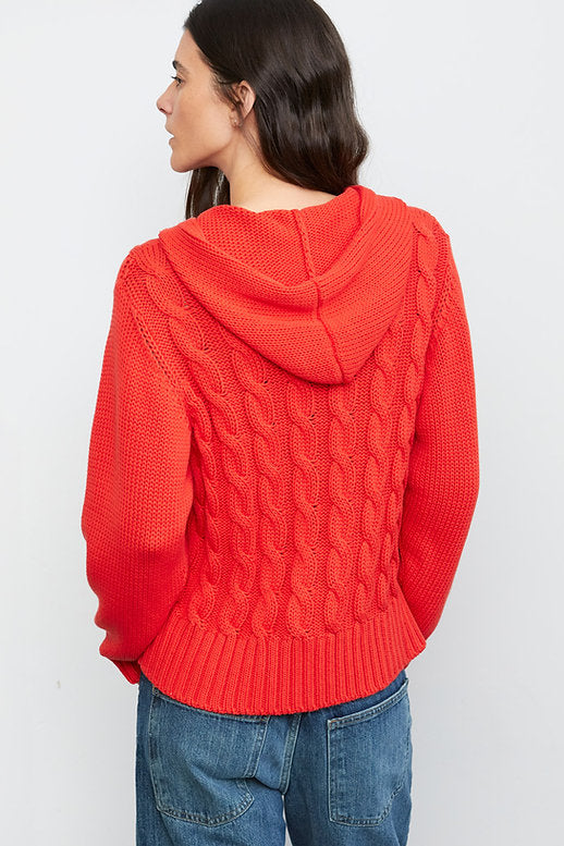 Chunky Cable Knit Zip Jacket