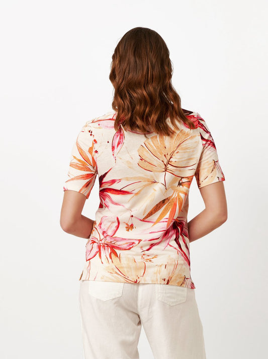 Painted Lillies Linen Top