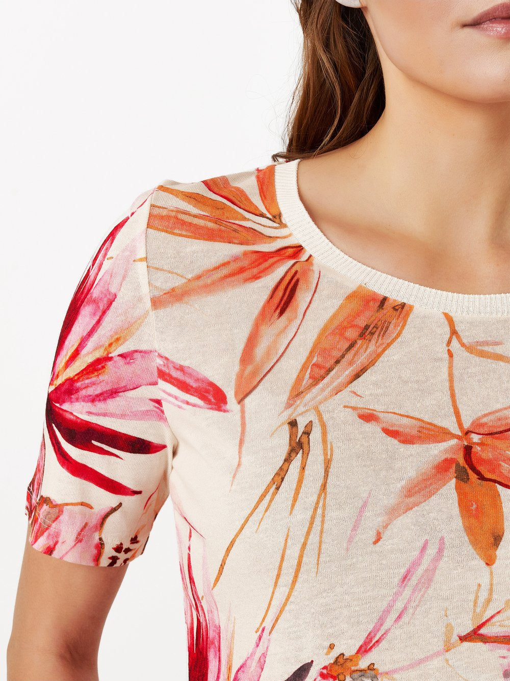 Painted Lillies Linen Top