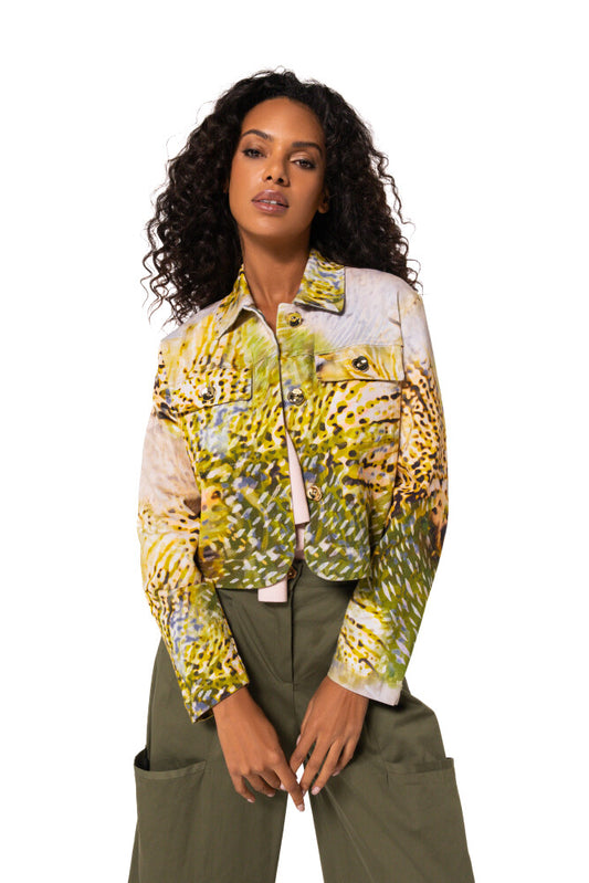 Leopard Safari Cropped Jacket