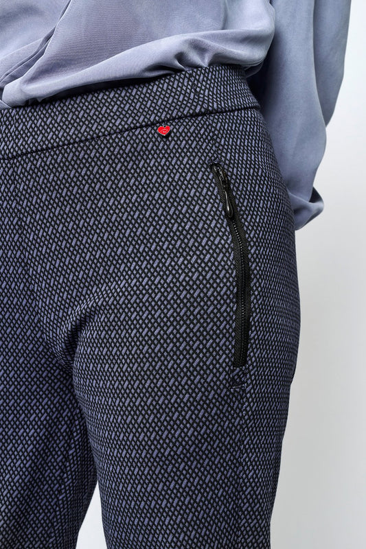 Abstract Patterned Zip Pocket Pant