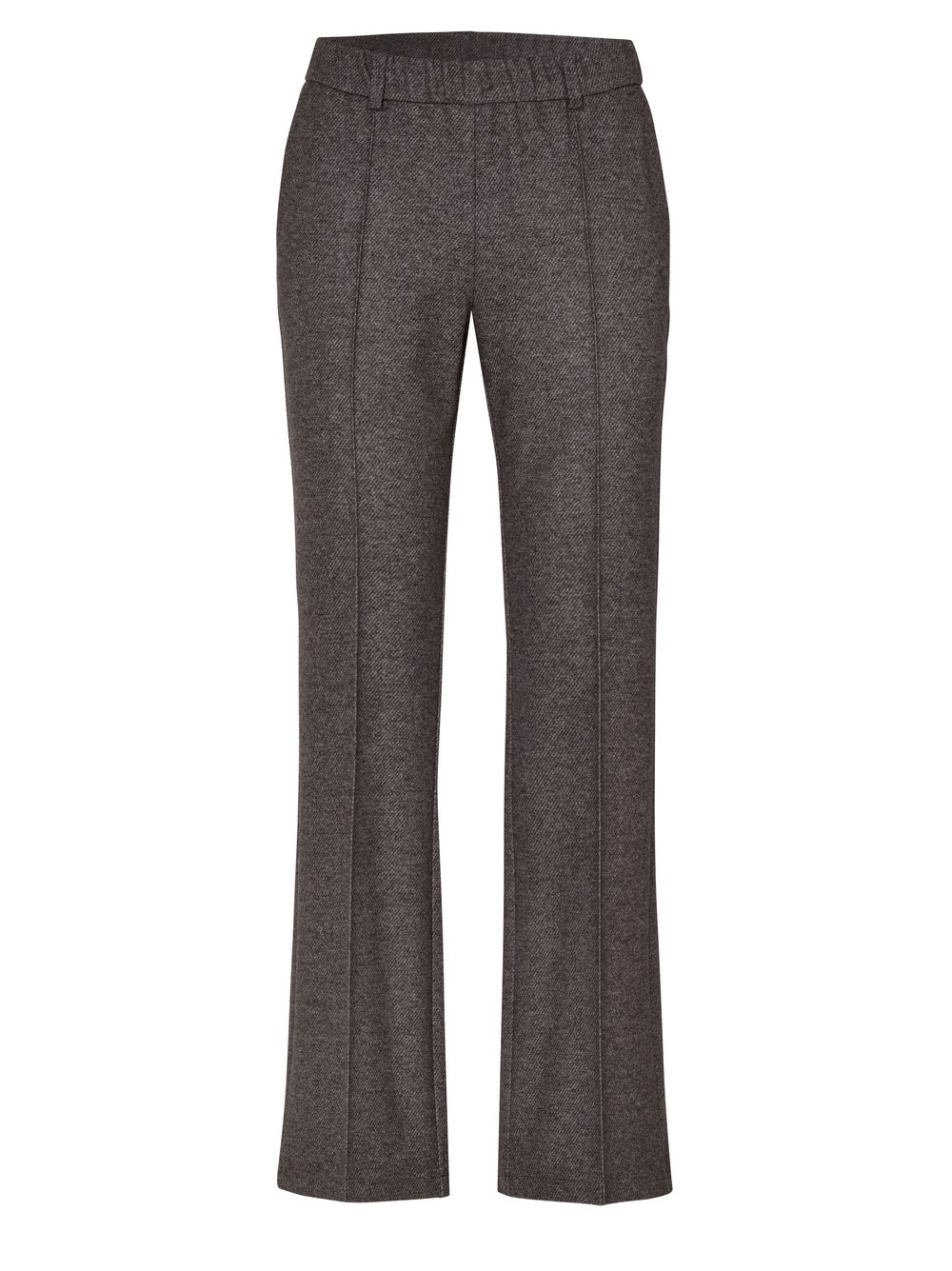 Flared Twill Flannel Pull-On Pants