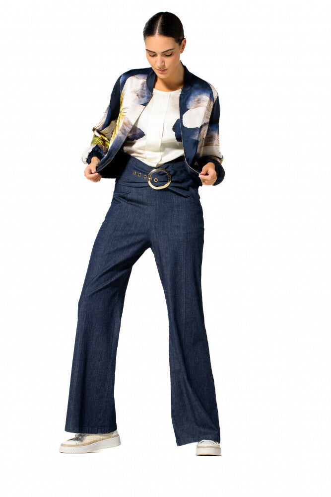 Silky Orchid Cropped Bomber Jacket