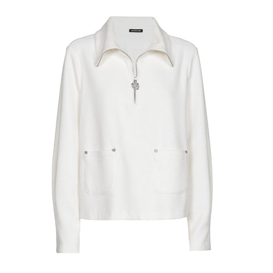 Terry Cloth Zip Sweater