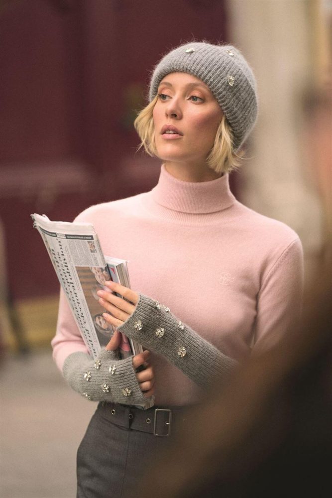 Gem Studded Fingerless Gloves + Toque