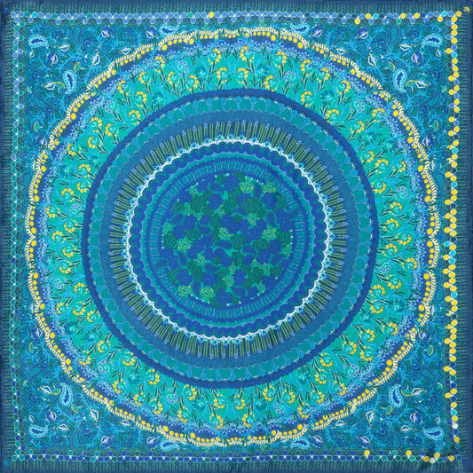 Hypnotic Circles Mini Silk Square