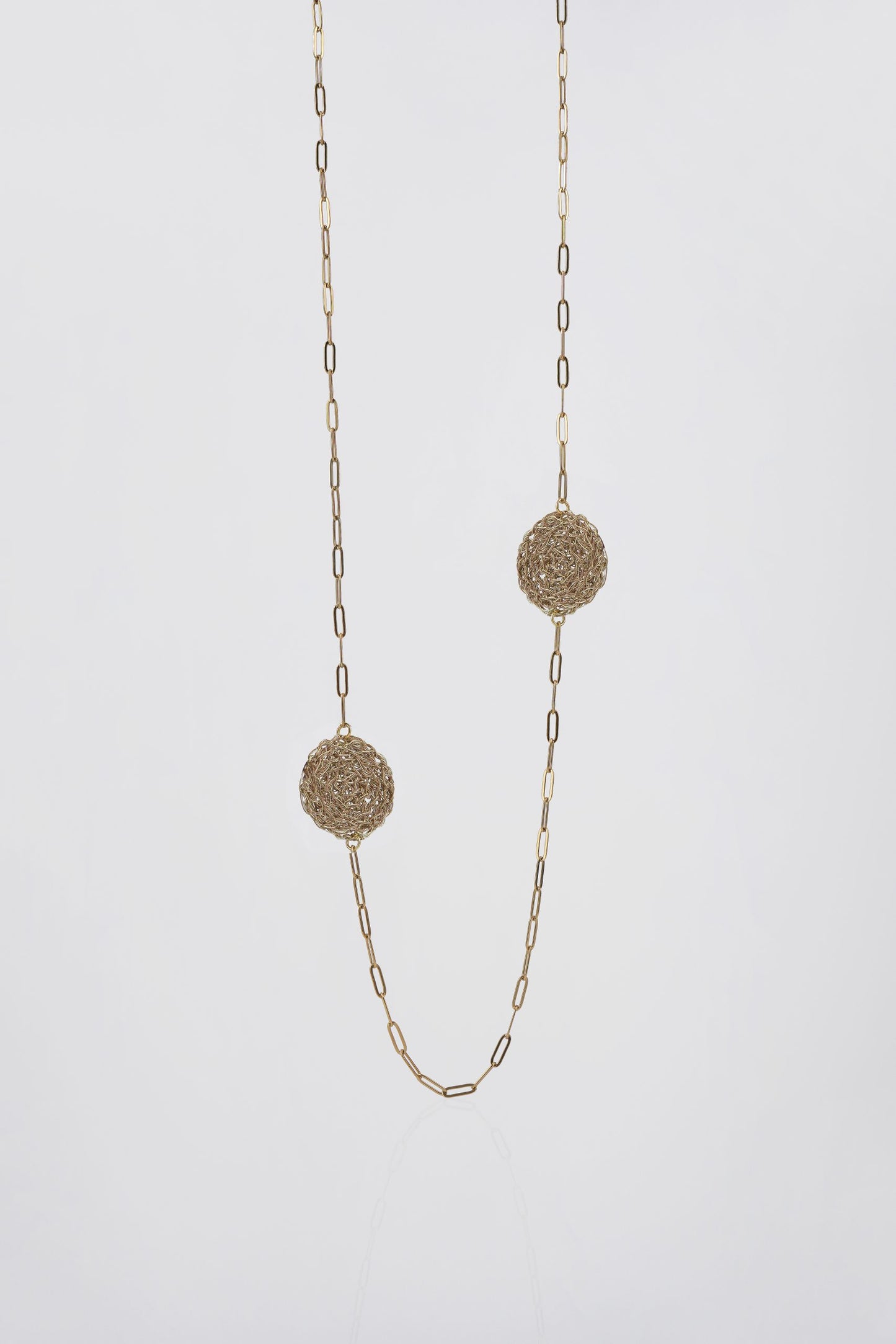 Double Crochet Disc Chain Necklace