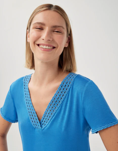 Braided V-Neck Tee