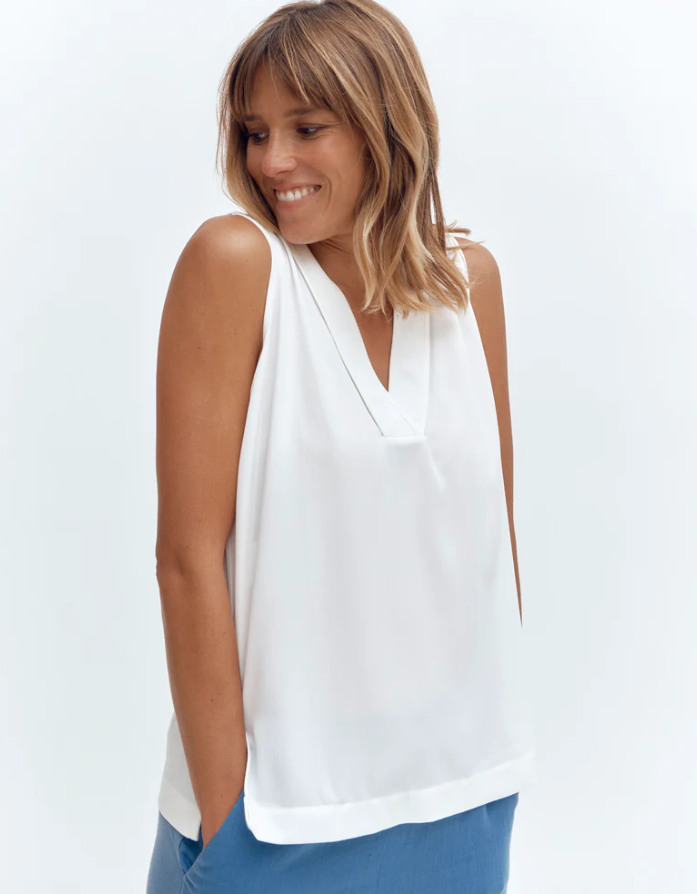 Shiny Crepe Jersey Tee