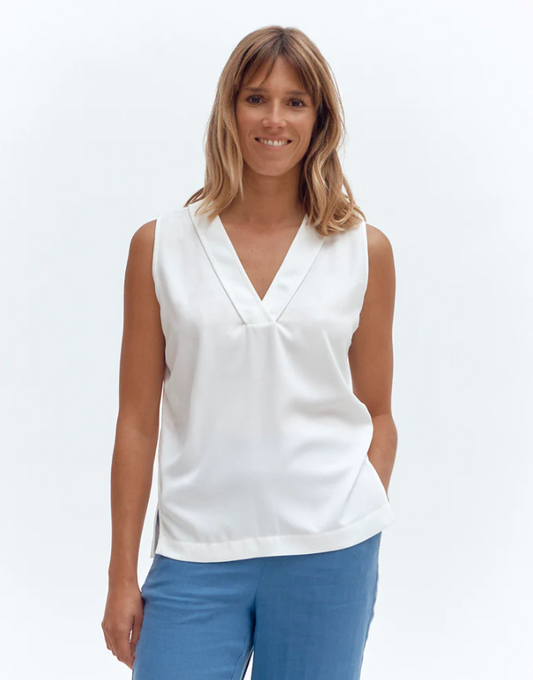 Shiny Crepe Jersey Tee