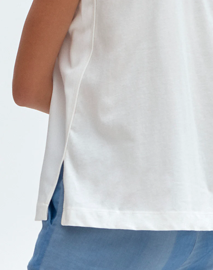 Shiny Crepe Jersey Tee