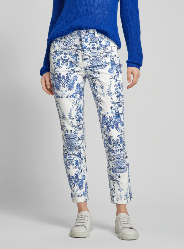 DELFT BLUE PATTERNED JEAN