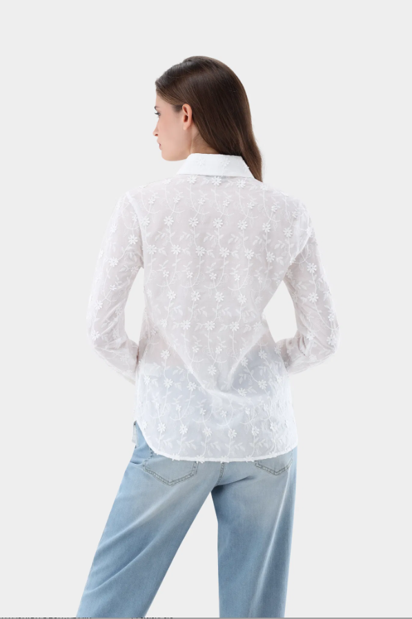 Embroidered Floral Vines Blouse