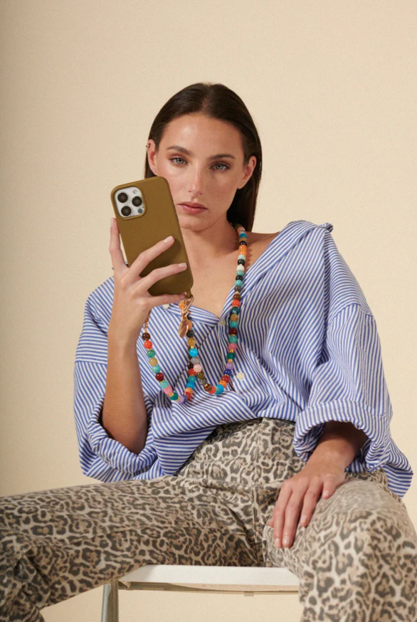 Colorful Beaded Long Phone Chain