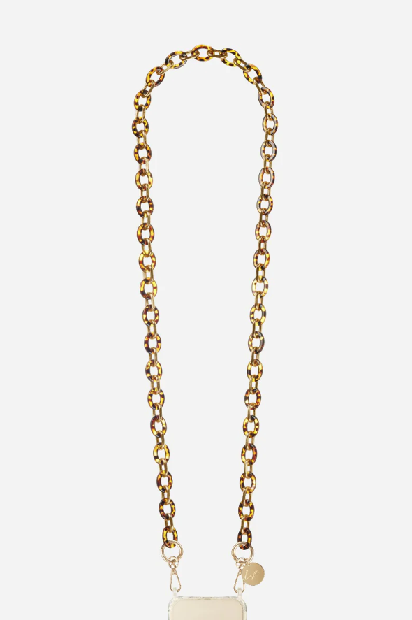 Tortoiseshell Links Long Phone Chain