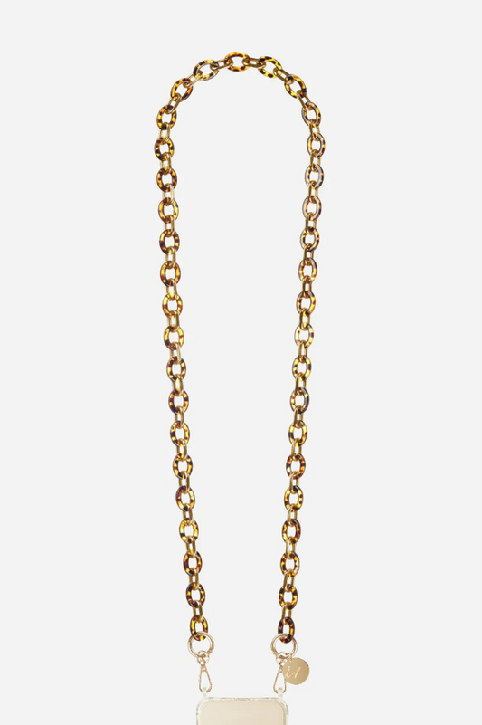 Tortoiseshell Links Long Phone Chain