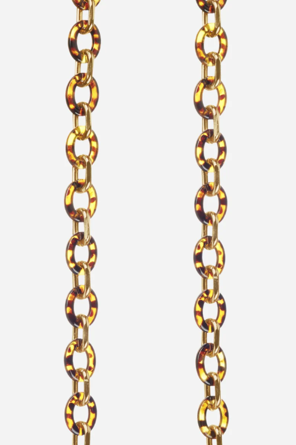 Tortoiseshell Links Long Phone Chain