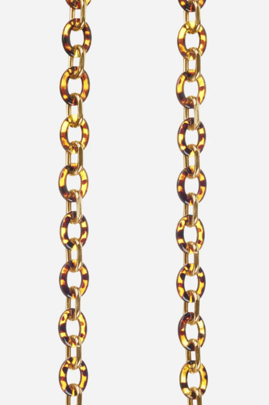 Tortoiseshell Links Long Phone Chain