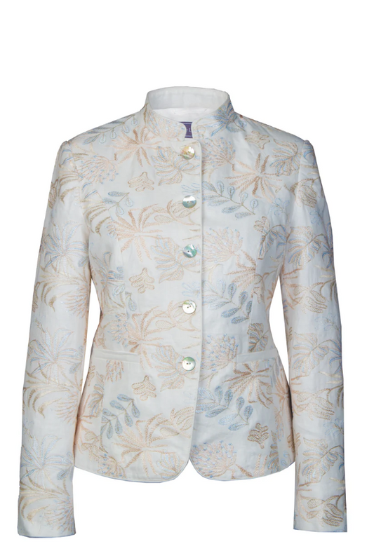La Festa Brocade Linen Blazer