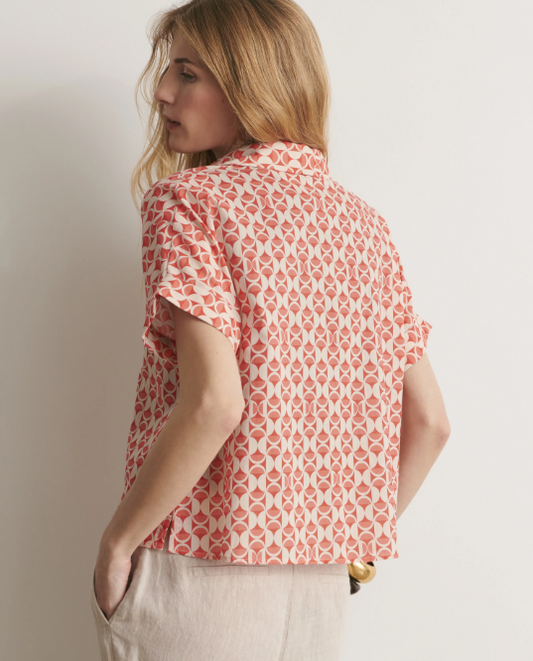 Short Sleeve Cotton Patterned Shirt