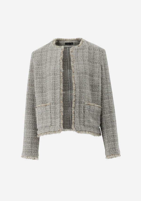 Tweed Jacket w. Fringed Edges