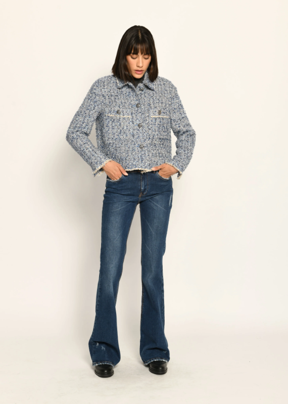 Wool Boucle Parisian Tweed Jacket