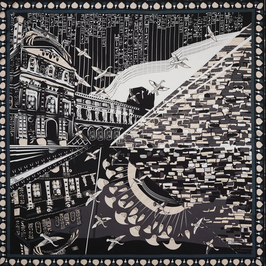 Louvre Sur Le Nil Silk Twill Scarf