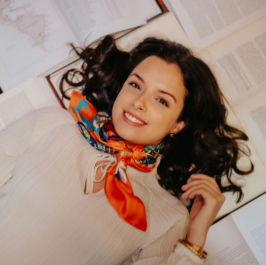 Chateau Mauriac Floral Silk Square