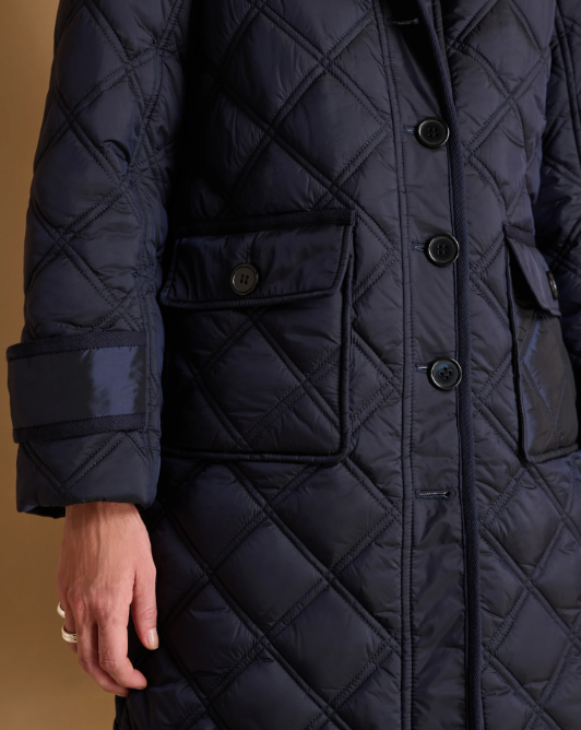 Diamond Quilted Glossy Coat