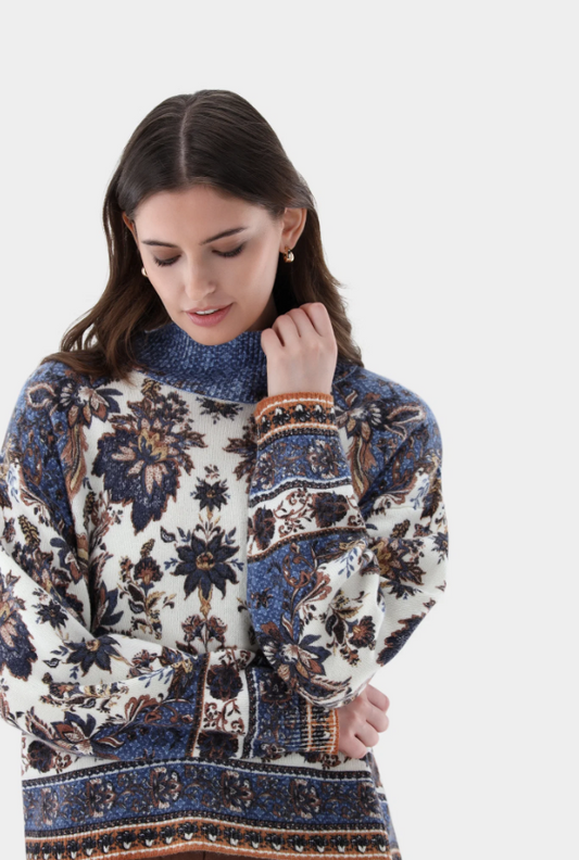 Baroque Paisley Wool Sweater