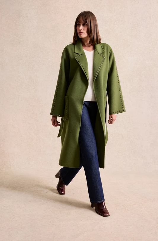 Metal Studded Wool Coat