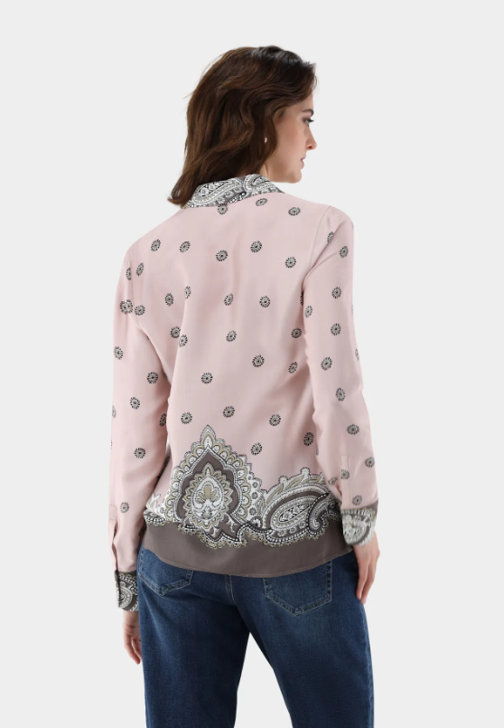 Twill Satin Paisley Blouse