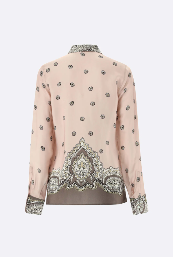 Twill Satin Paisley Blouse