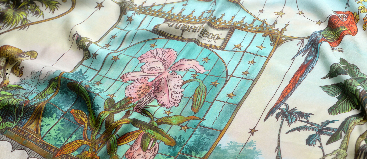 Orchid Greenhouse Bamboo Silk Square - Brazil Edition