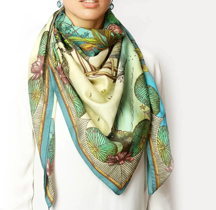 Orchid Greenhouse Bamboo Silk Square - Brazil Edition