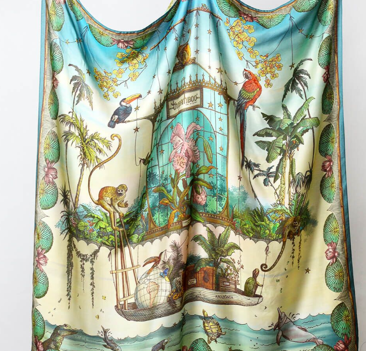 Orchid Greenhouse Bamboo Silk Square - Brazil Edition