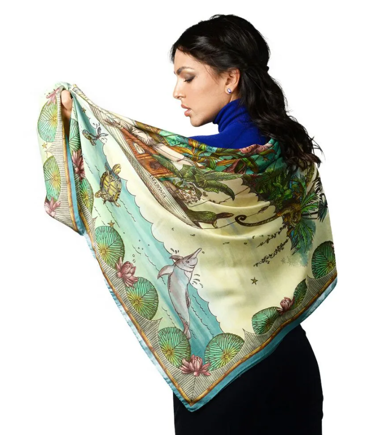 Orchid Greenhouse Bamboo Silk Square - Brazil Edition
